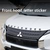 Car Head Hood Letters Logo Words Badge Emblem Decals Sticker For Mitsubishi Outlander 2023 2024 2025 2026 Styling Accessories