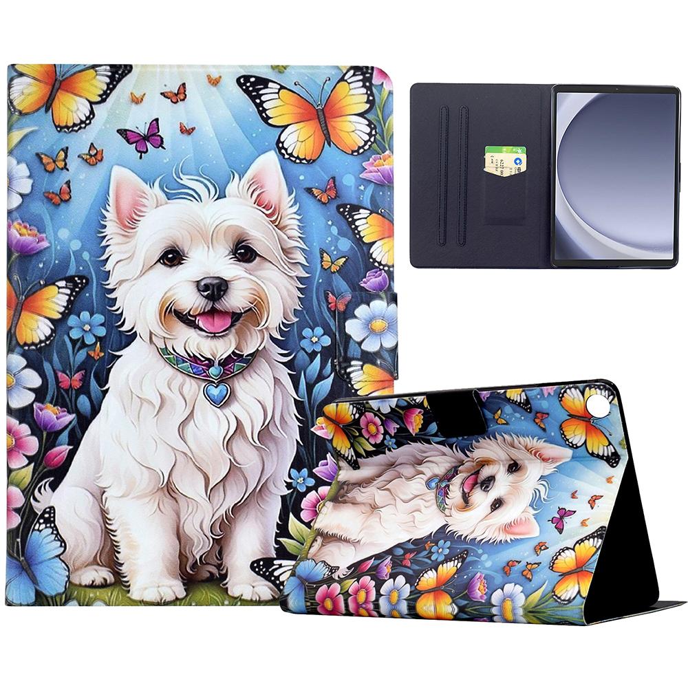 

Для Samsung Galaxy Tab A9 Чохол-підставка з друком візерунка Шкіряна обкладинка для планшета з функцією автоматичного пробудження/засинання Dog