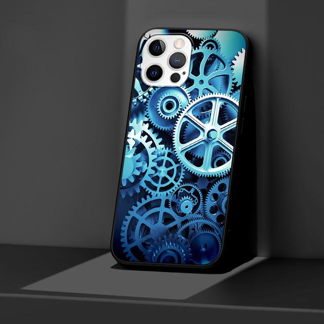 

Очень крутой чехол с внутренней электроникой для Iphone 14 11 13 Pro Max 12 Mini Xr 7 8 Plus Se 2020 Xs 6 6s, черный мягкий чехол для телефона iPhone 14 Plus