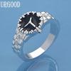 925 Sterling Silver Wedding Jewelry Fashion Watch Ring