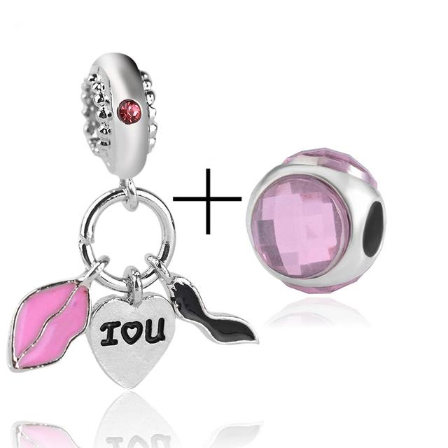 2 teile/los Silber Farbe Romantische Stil Charme Perlen Anhänger Fit Original Diy Charme Armband Halsketten Für Frauen Frau Schmuck Machen