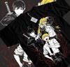 Anime Chainsaw Unisex Denji Aki Power Graphic Black TShirt Size S4XL