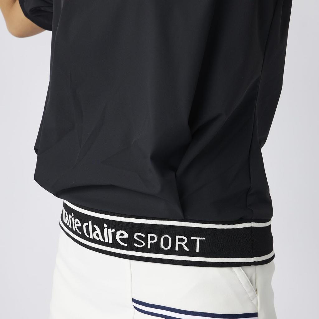 Marie Claire Tucked Short Sleeve Pullover 715623W Size L Women's Water-Repellent Black,