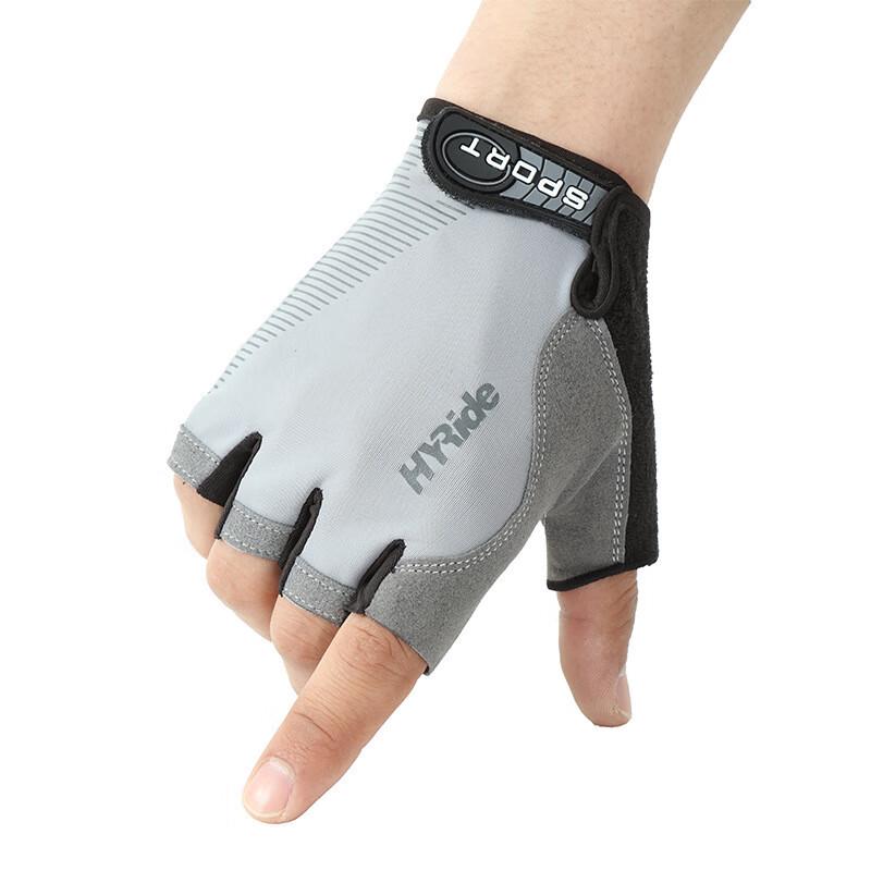 Men s Summer Outdoor Ice Silk Sunscreen Half-Finger Gloves M