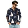 Men's Casual Loose Fit V-Neck Shirt for Daily Wear