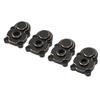 4Pcs RC Knuckle Cover Brass High Strength Rust Resistant RC Axle Gear Cover for FMS 1 24 FCX24 RC Crawler Black