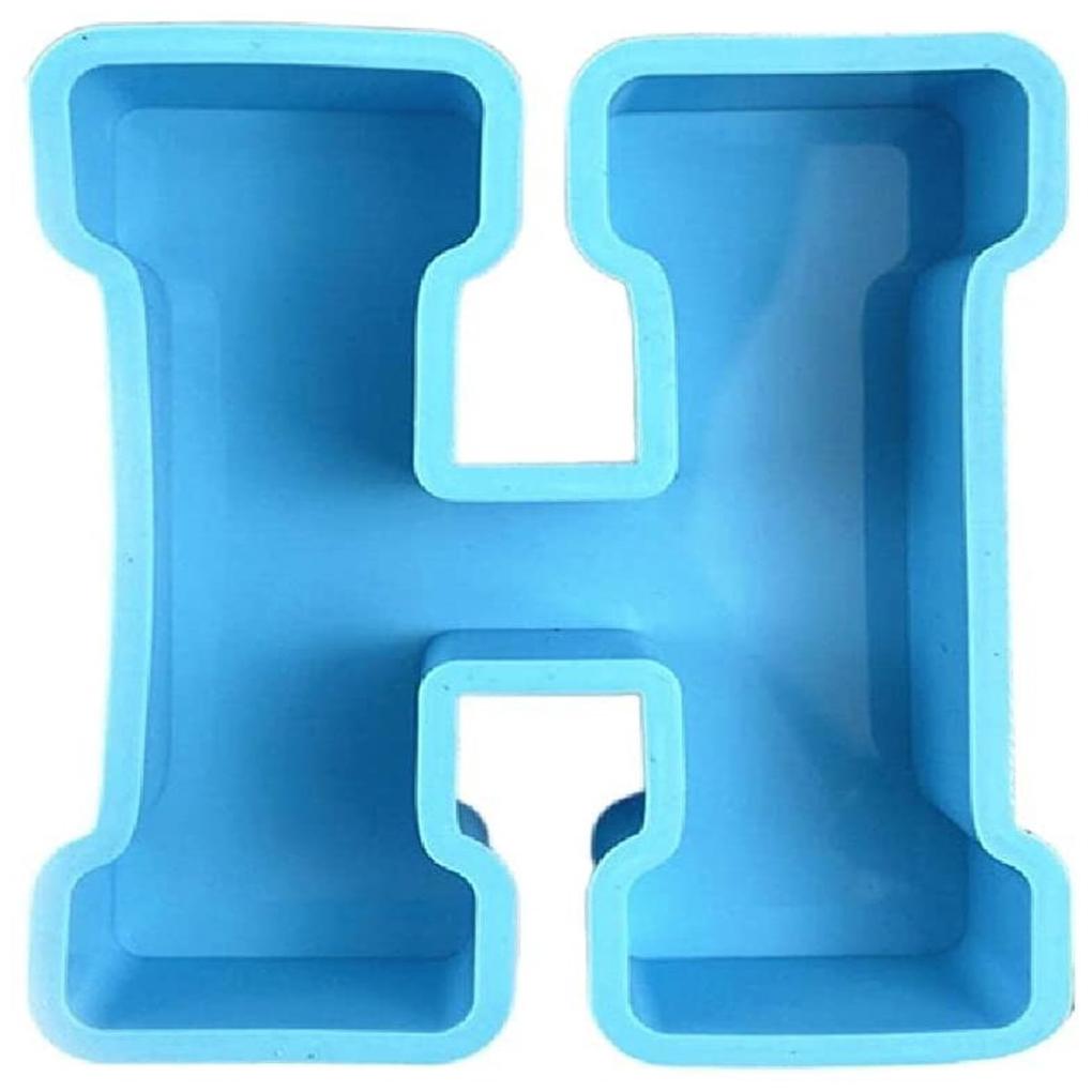 

Silicone Capital Alphabet Resin Mold Reusable Washable Replacement Flexible Jewelry DIY Crafts Making Home Decoration Mould letter h