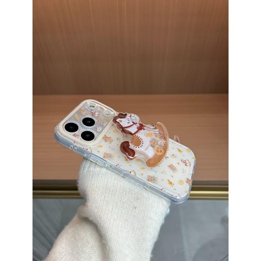 Childlike cute bear bread Trojan is suitable for iphone17promax Apple 16pro mobile phone case 15pro.