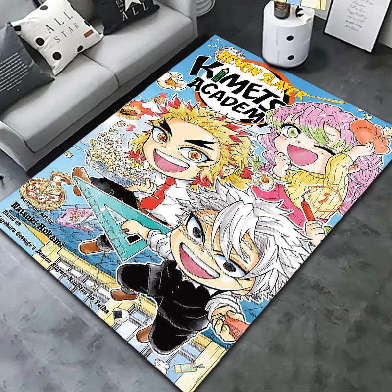 Demon Slayer Carpet Rug For Living Room Bedroom Home Sofa Decoration Kids Play Nonslip Floor Mat