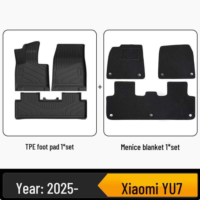 TPE Floor Mats for Xiaomi YU7 - Eco-friendly, Odorless, Color-Matching Interior.