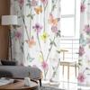 Schmetterling Luxuriöse Chiffon-Vorhänge für Wohnzimmer Schlafzimmer Dekoration Fenster Voiles Tüll Vorhang