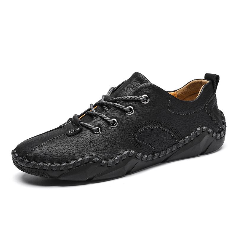 2022 Autumn Men's Casual Korean-Style Leather Moccasins: Breathable Handmade Octopus Driving Shoes