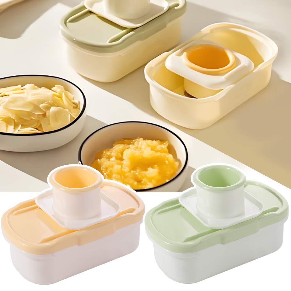 Manual Ginger Grinding Grater 2 in 1 Garlic Smasher Vegetable Slicer  Baby Complementary Food