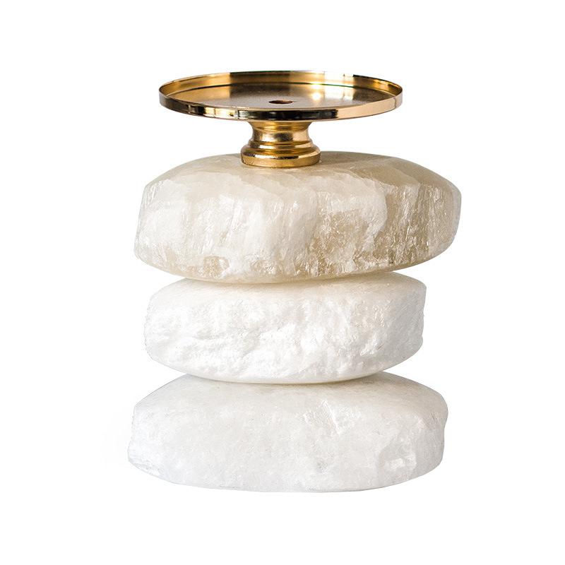 Candlestick Natural Ore Desktop Handicraft Ornaments Handmade Candle Holder Centerpieces Wedding Decorations Home Decoration