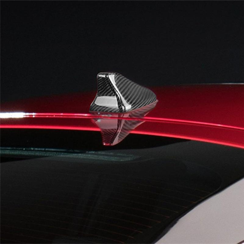 A28G-Car Antenna Cap Cover Real Carbon Fiber Shark Fin Exterior Accessories Modified For Kia Stinger 2018-