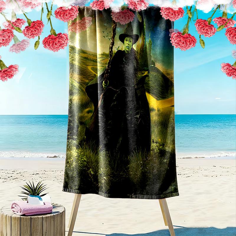 Wicked Print Beach Towel, Large Soft Quick Dry Towel for Beach Camping Swimming