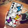 For Samsung Galaxy A55 5G Case Black TPU Silicone Beautiful Pattern Phone Cases for Galaxy A55 Shockproof Soft Cover A 55 6.6''