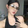 Half Rimless Sunglasses Minimalist Uv400 Glasses Unisex Sunglasses Oversized Oversized Sunglasses For Outdoor Cycling