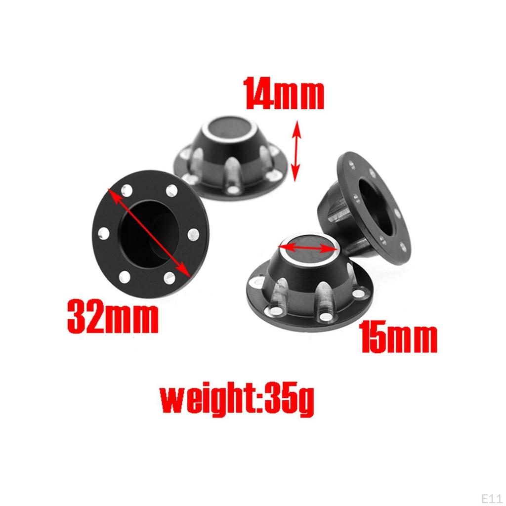 Aluminum Alloy RC Anti-Loose Rim Locking Nuts Replacement for SCX6 JLU 1/6 DIY Model Car Truck Hobby