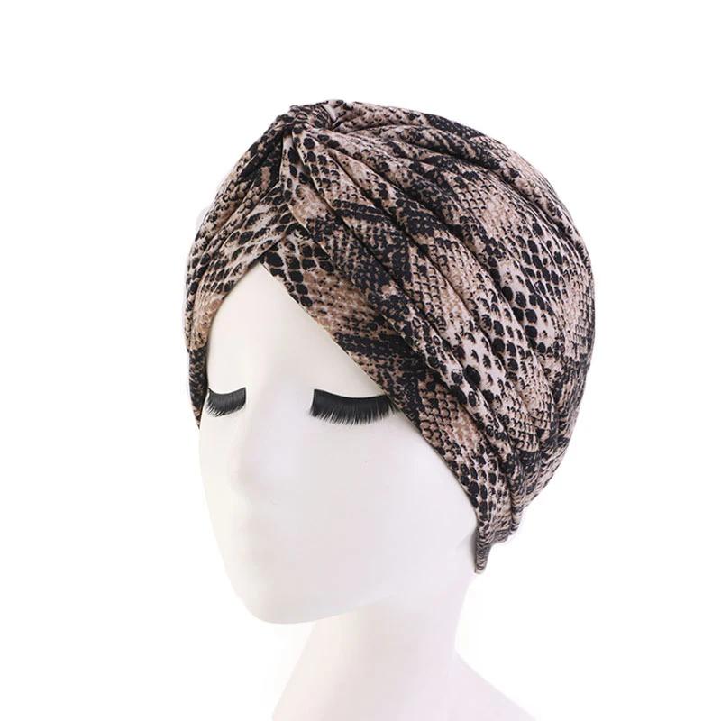 Indian Turban Muslim Women Hijab Floral Printed Hat Cancer Chemo Cap Islamic Hair Loss Cover Beanie Bonnet Head Scarf Pleated