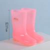 Long rain boots women's fashion rain shoes women's adult no lining high tube waterproof shoes quick-drying rubber shoes summer