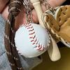 Faux Leer Baseball Sleutelhanger Dachshund Bedeltje Sleutelhanger Mini Baseball Knots Handschoen Tas Bedeltje Schattige Hond Sleutelhanger voor Rugzak Handtas