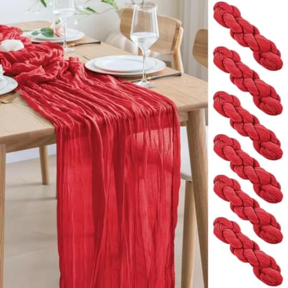 90x300cm Braune Käsetuch Tischläufer Boho Durchsichtige Tischdecke für Hochzeit Dusche Geburtstag Brautparty Heim Esstisch Dekoration