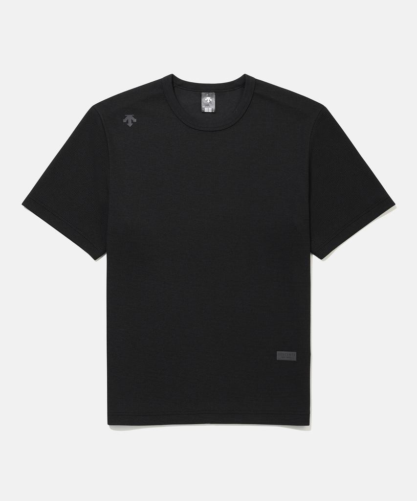 DESCENTE Men'S Dry Waffle Comfort Fit Short Sleeve T-Shirt Black Sr311Uts72