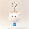 Metal Bell Mini Plush Sheep Keychain Soft Fluffy Sheep Doll Ornament  Chinese New Year Gift