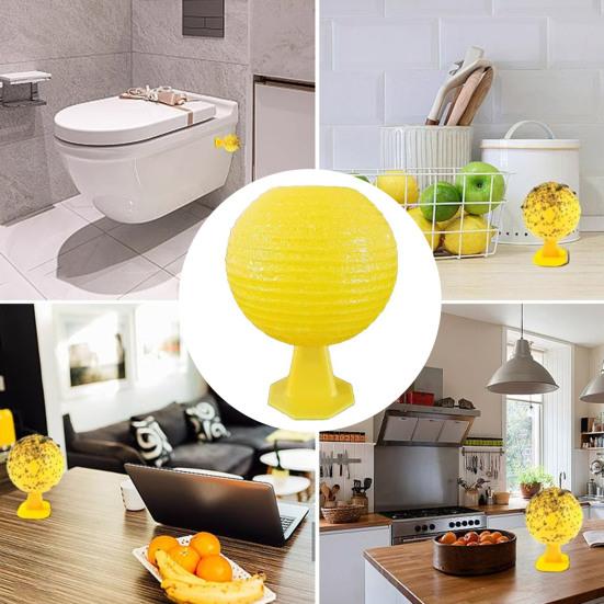 2/3/5 Pezzi Palla Adesiva per Mosche con Base Forte Adesivo Interno Esterno Ristorante Cucina Cattura Piccoli Animali Volanti Zanzare Dispositivo Cattura Moscerini della Frutta