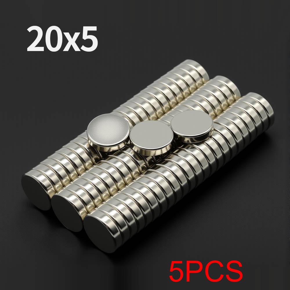 20x5mm Powerful Neodymium Magnet N35 NdfeB Permanent Magnetic imanes Round Super Strong Fridge Magnets DIY
