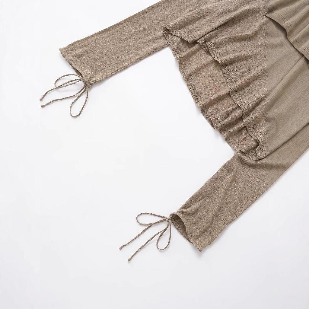 2025 Spring Women's European & American Style Layered Knitted Sweater