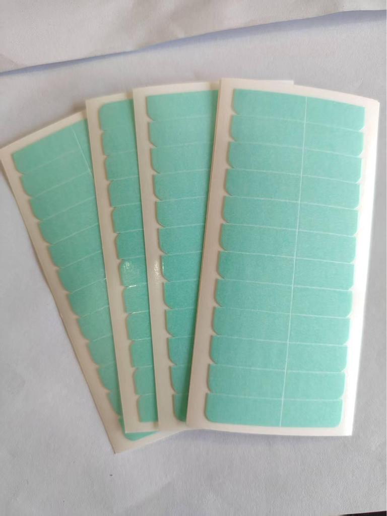 Ultra-Thin Bio Scalp Blue & White Hair Extension Tape - Sweatproof Double-Sided Wig Adhesive Patches