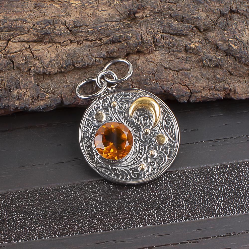 Citrine Gemstone Jewelry, 925 Sterling Silver Pendant, Charming Citrine Silver Jewelry, Handmade Pendant For Wedding Gift
