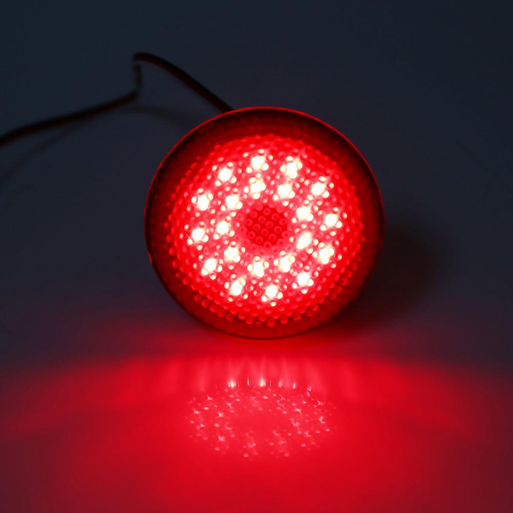 6.8cm Car LED Tail Rear Bumper Reflector Light Fog Brake Stop Lamp For Toyota Corolla Red