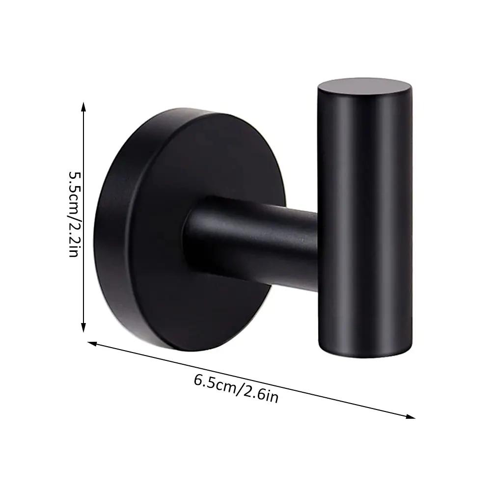 2Pcs Polished Bathroom Towel Hooks Stainless Steel Coat Robe Hook Wall Hanger with Screws Towel Rack Hang Hook for Hotel Kitchen