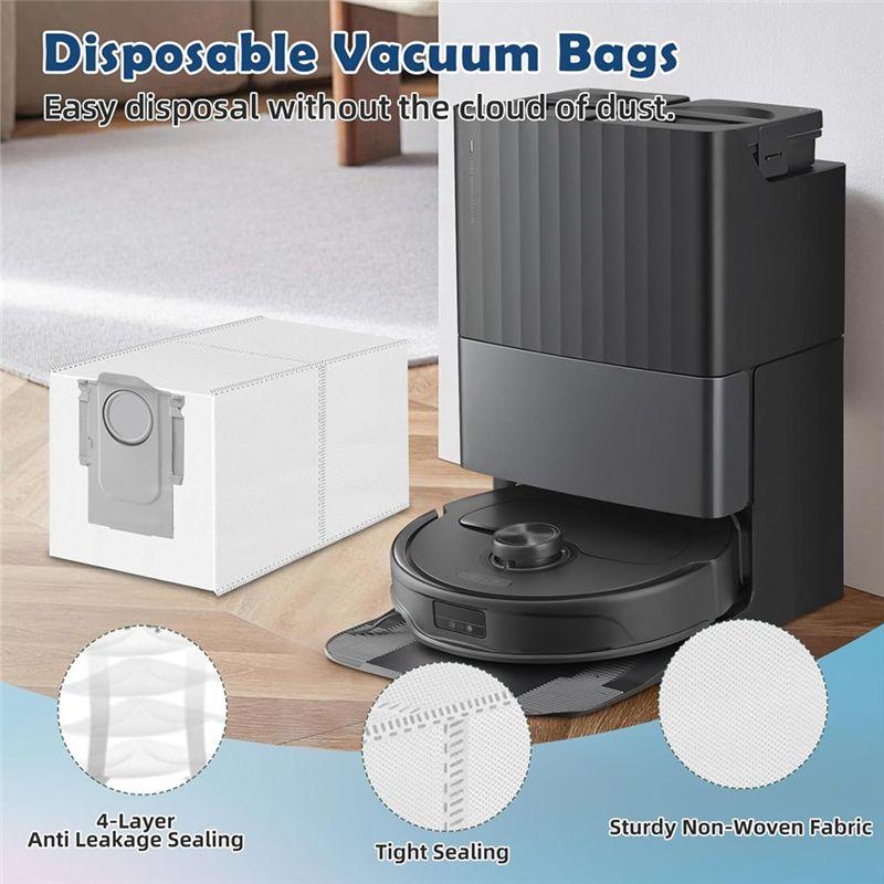 ABIY Replacement Kit For Roborock Q Revo Master, Qrevo Slim Robot Vacuum Main Side Brush Mop Cloth HEPA Filter Dust Bag