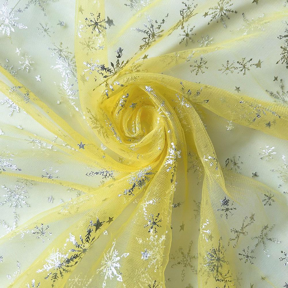 

150cm x 90cm Tulle Fabric Daisy Flower Star Love Snowflake Mesh For DIY Ceremonial Dress Bridal Wedding Dress Party Decoration 59in x 35in