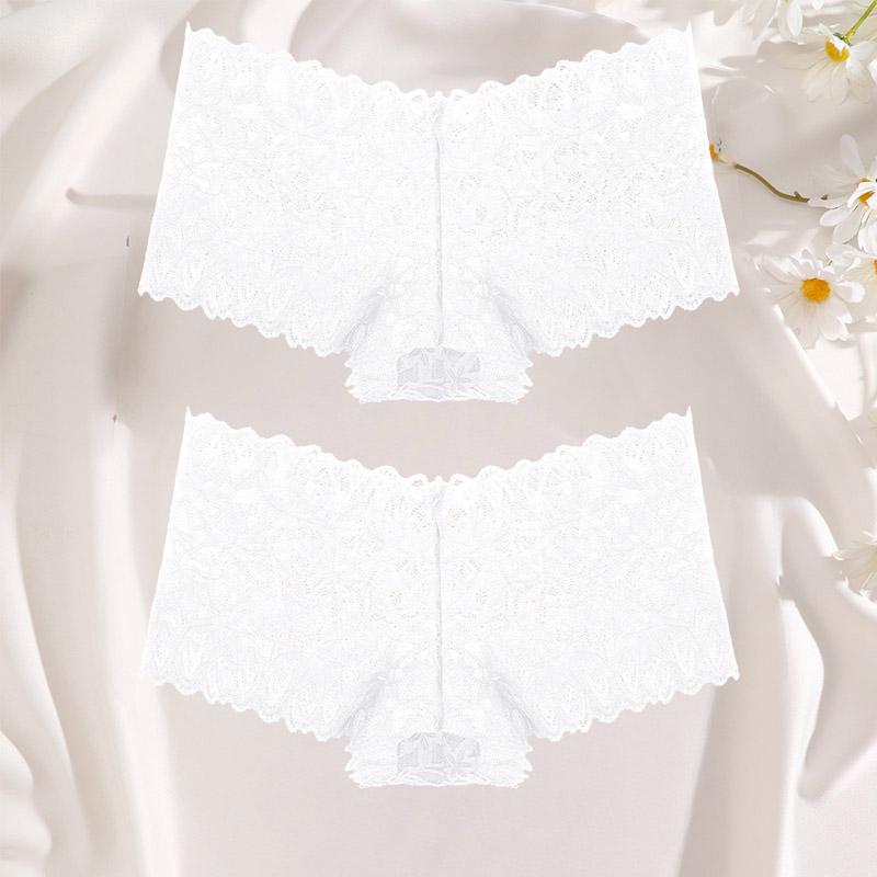 2 ks krajkové šortky pro ženy s nízkým pasem, květované spodní prádlo S-XL, sexy kalhotky pro dívky, dámské krajkové kalhotky, spodní prádlo