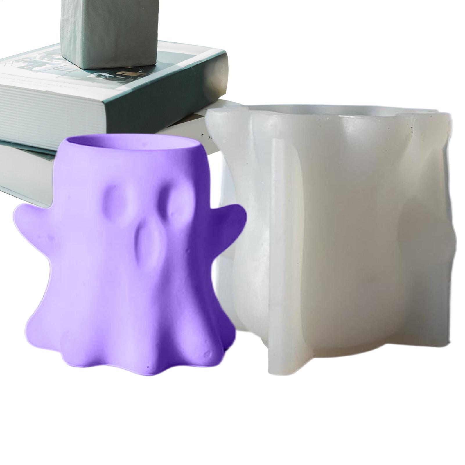 

Призрак Чайная Лампа Кронштейн Литьевая Форма Хэллоуин Ароматерапия Подставка для Свечи Гипсовая Цементная Форма Форма для Литья Эпоксидной Смолы CHINA