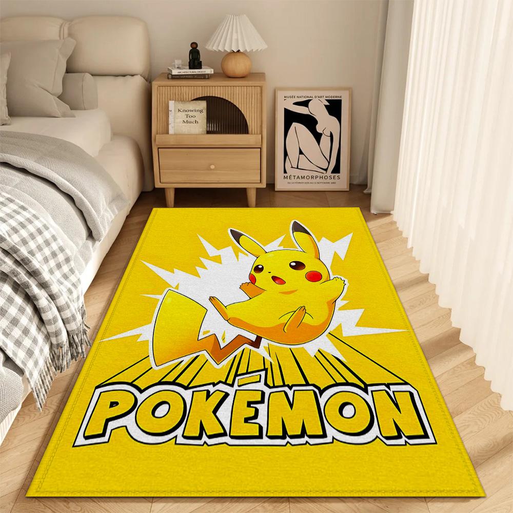 Fashion Entrance Mat Living Room P-Pokemon Rugs Decoration P-Pikachu Bath Mats Bedroom Carpet for Kitchen Balcony Door House Rug