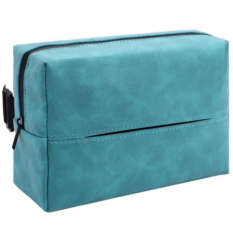 Suede Car Tissue Holder – Universal Hanging Drawstring Box for All Car Models