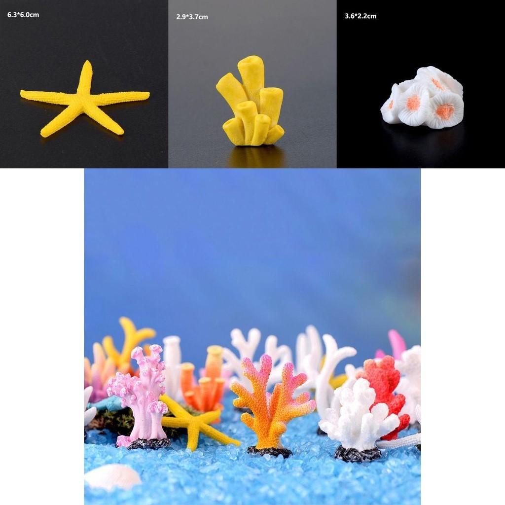 Realistic Resin Coral Aquarium Fish Tank Decoration Miniature Gift Diy Starfish