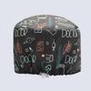 Cartoon Printed Nursing Caps Men Women Medical Hats Adjustable Long Hair Pet Dental Clinic Doctors Scrub Hat
