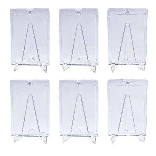 Set of 6 Magnetic Card Loaders for Trading Card Display, Pok?mon Cards, Yu-Gi-Oh Cards, and More. Transparent, Double-Sided Clear Trading Card Storage