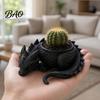 Detailed Dragon Sculpture Pot 3D Printed Lying Flowerpot for Small Green Plants, Decorative Succulents Planter Ornament, Dark Style Figurine