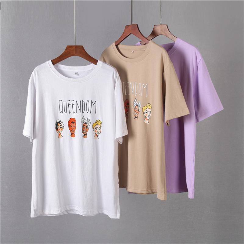 Hirsionsan Gothic Character Printed T Shirt Women Harajuku Soft Summer Cotton Tshirt Korean Loose Tees Ins Casual Female Tops Cute Cartoon Tees