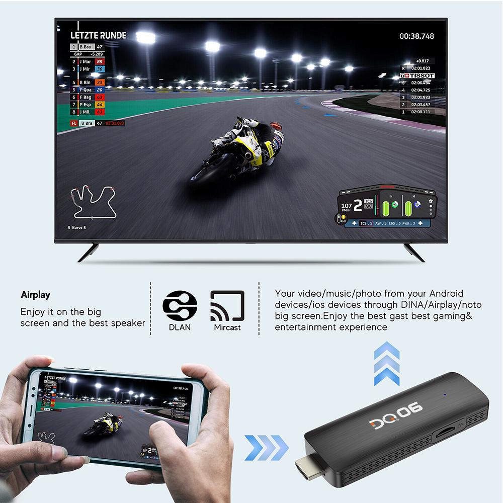 DQ06 ATV Mini TV Stick Android 12 Allwinner H618 Quad Core Soporte Video 8K Wifi6 BT5.0 Smart TV Box