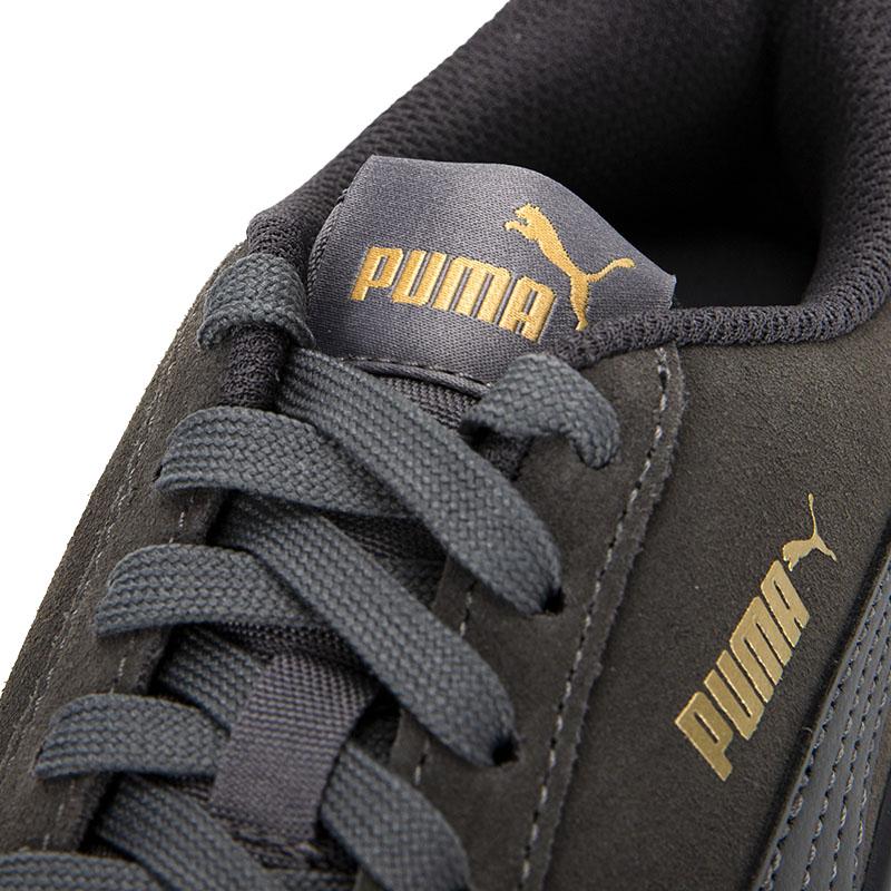 Puma Smash V2 L CN Leather Low-Top Sneakers Unisex Sneakers Gray Gold 391840-01