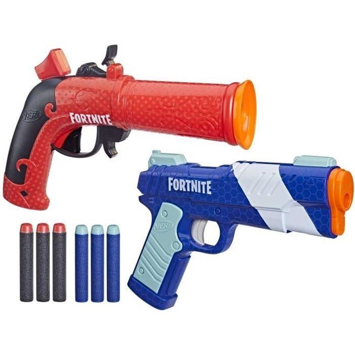 Jeu de tir - nerf - nerf fortnite dual pack - 2 blasters et 6 fléchettes en mousse elite